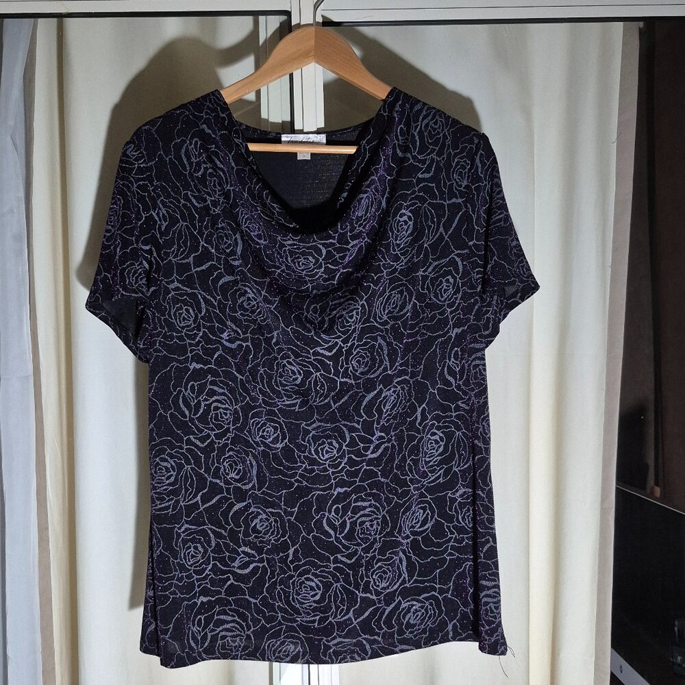 Black and Purple Shimmering Top
